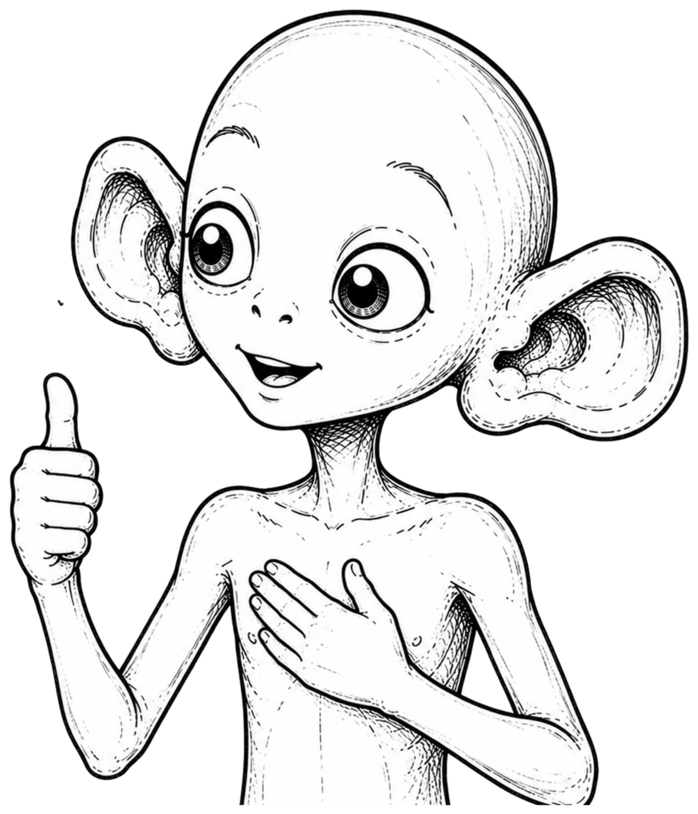 Glorb smiling